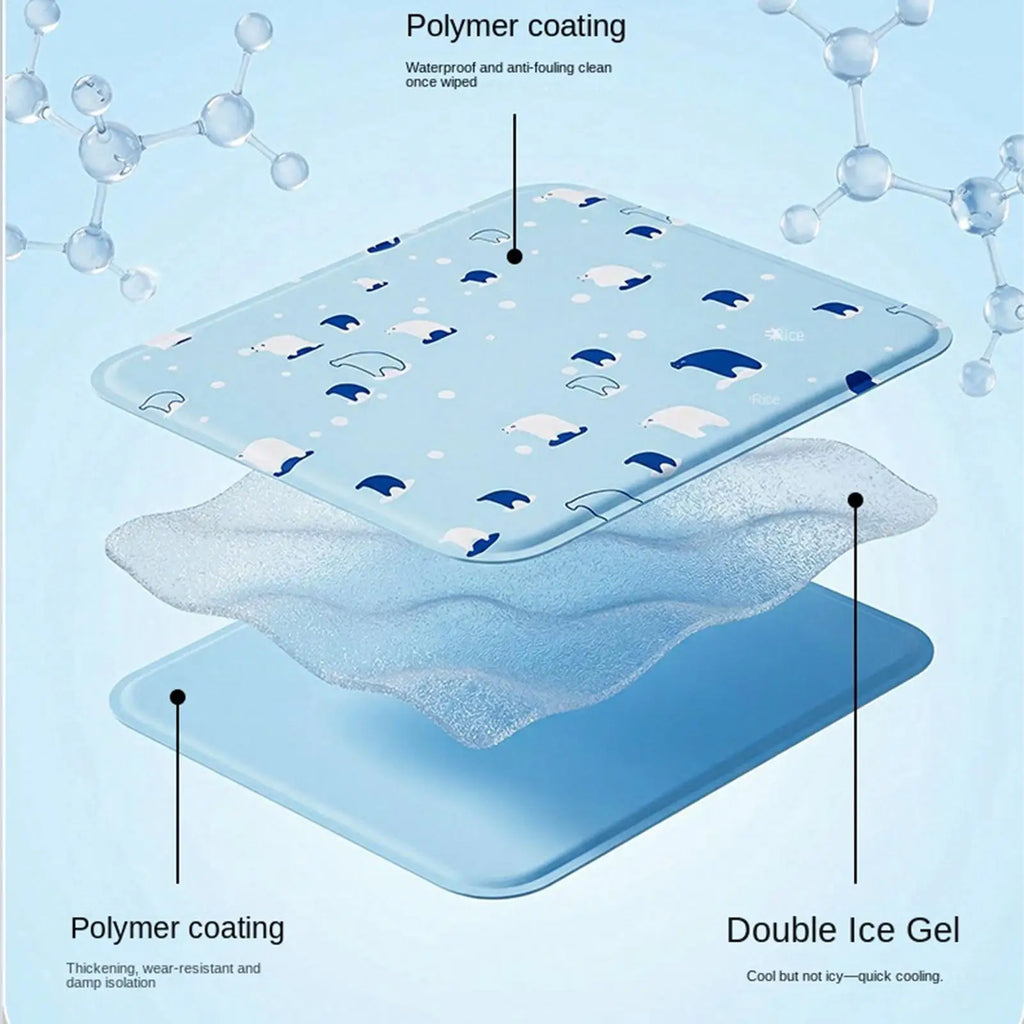 Cooling Pet Mat Breathable Washable Summer Pad Dog Cat Self Cool Blanket for Kennel Crate and Bed Sleeping Dog Cooling Pad Oasis Select