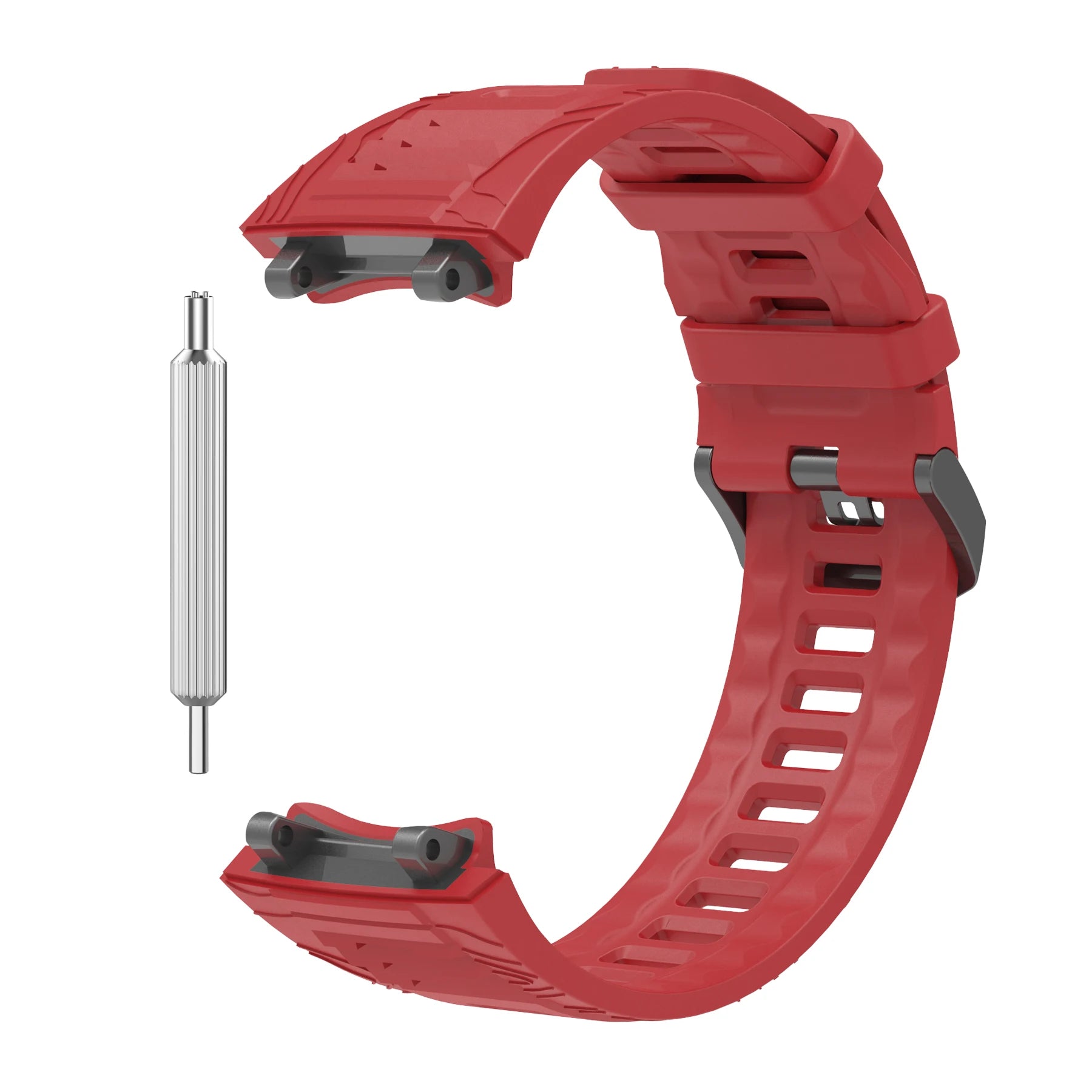 Silicone Watch Band & Case for Huami Amazfit T-Rex 3 Smartwatch Band & Case Oasis Select Red Strap
