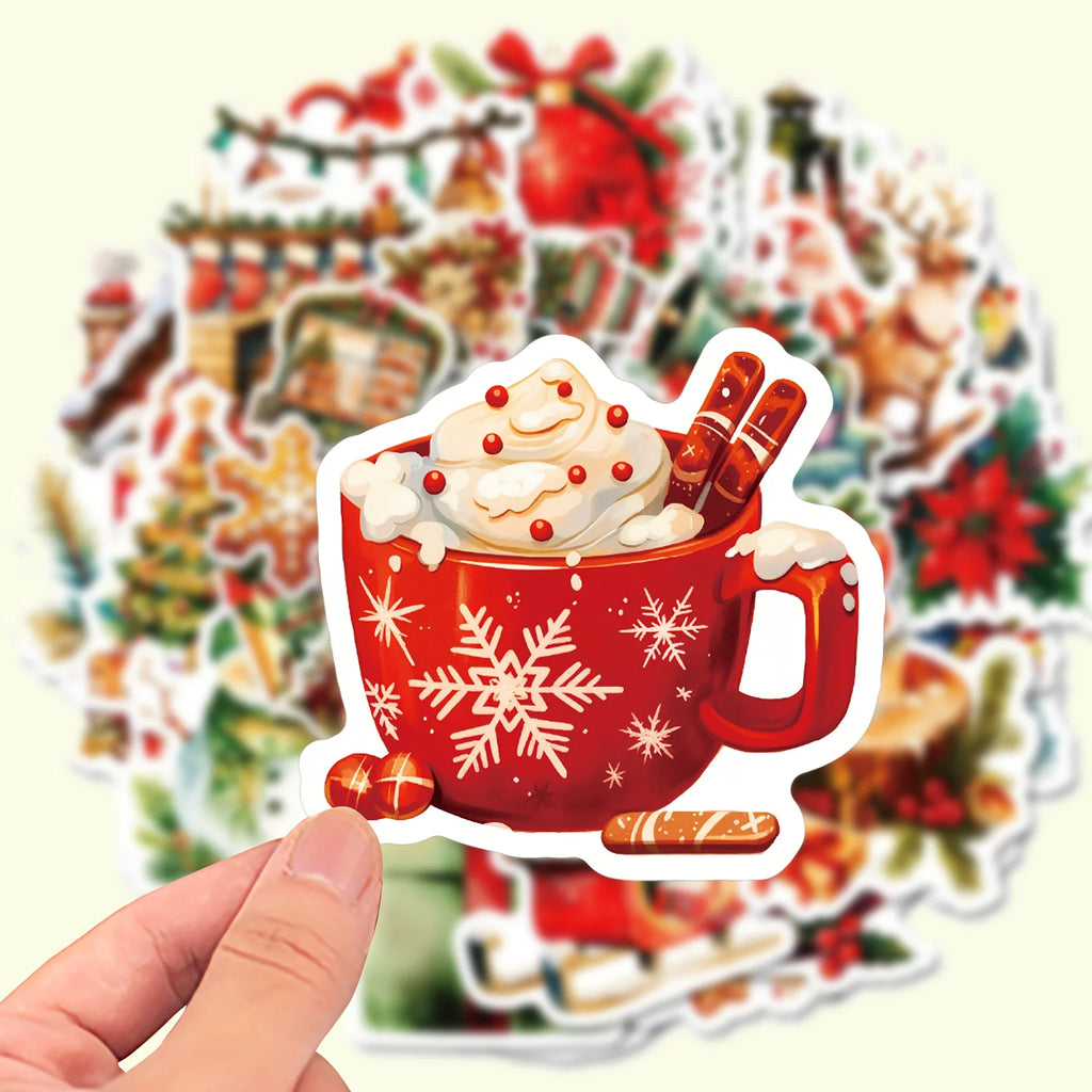 50 pieces of Christmas vinyl stickers - perfect for laptops, water bottles, helmets, etc Oasis Select 50PCS