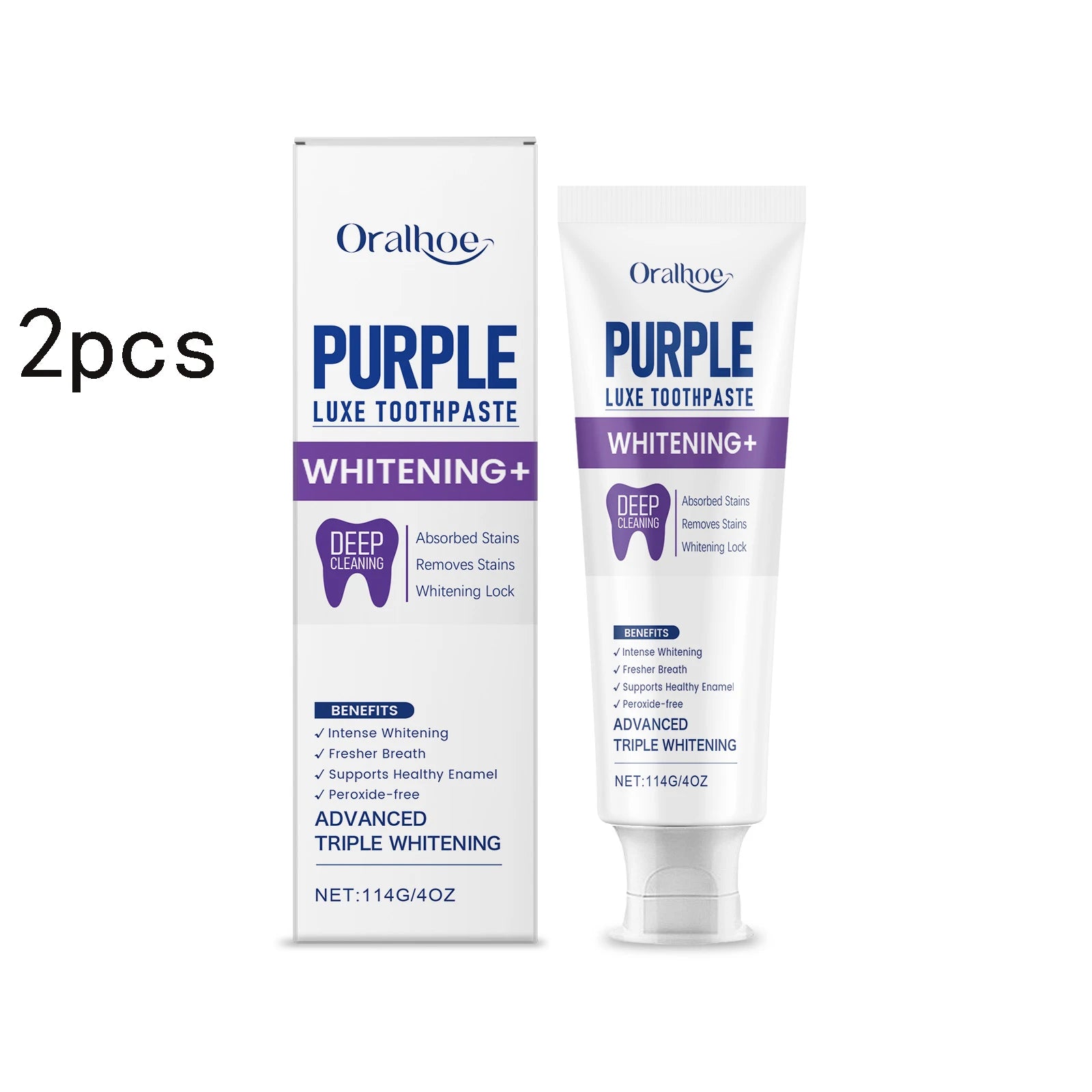 Hydroxyapatite Mint Toothpaste Daily Gentle Care Purple Toothpaste Physical Color Adjustment Fresh And Clean Yellow Teeth 114g Oasis Select 228g boxed