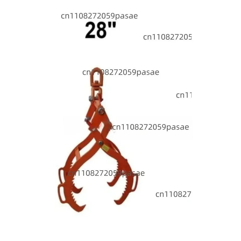 4-Claw Heavy-Duty Log Lifting Tongs – Anti-Skid Wood Clamp
