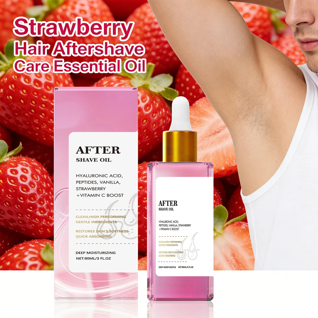 Strawberry Soft Serve After Shave Oil for Smooth Skin Deeply Hydrating Nourishing Reduce Redness Non-irritating After Shave Care Oasis Select Default Title