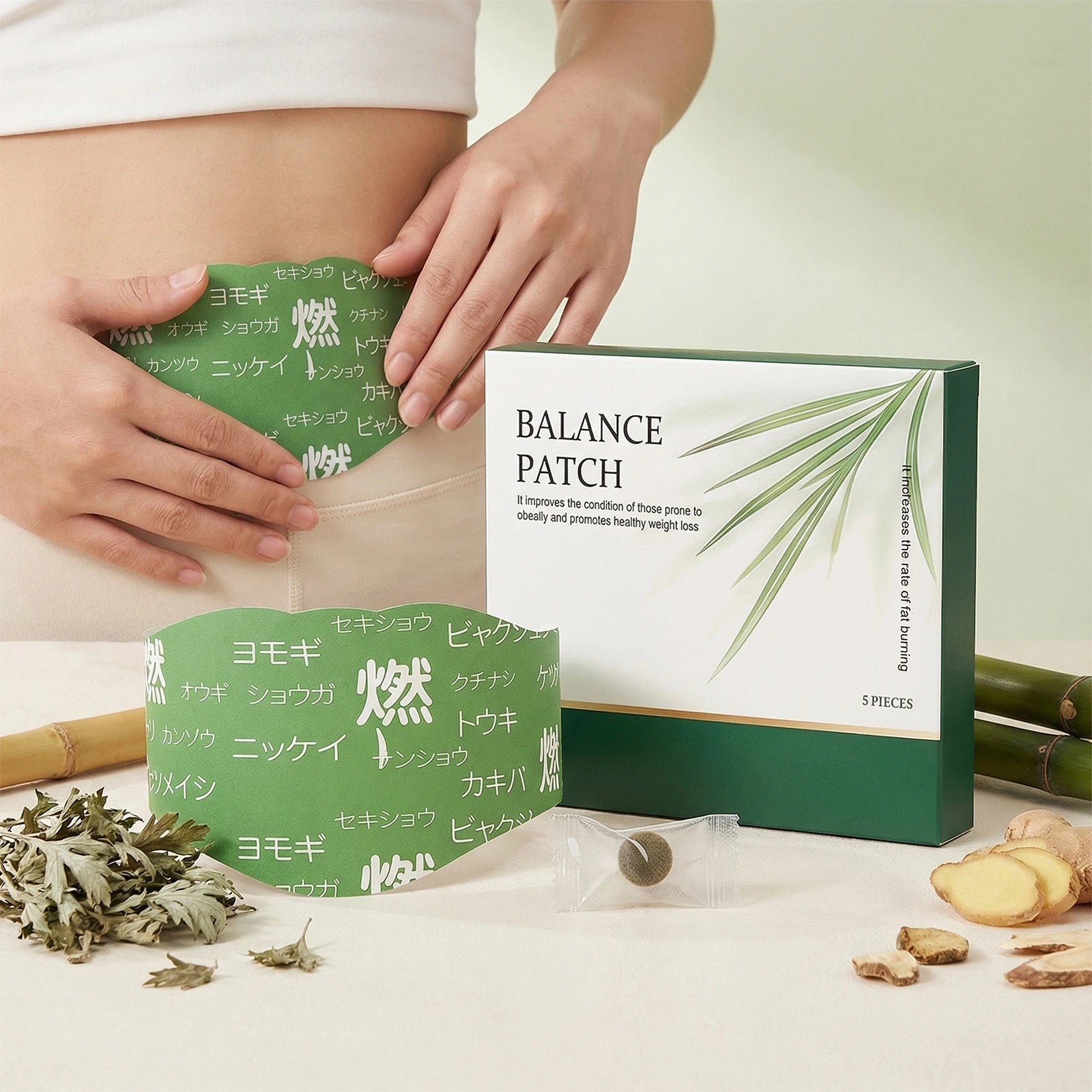 Mugwort Herbal Body Care Patch Breathable Skin Friendly Fit Adhesive Comfortable Fits the Body Contours Body Pads Oasis Select