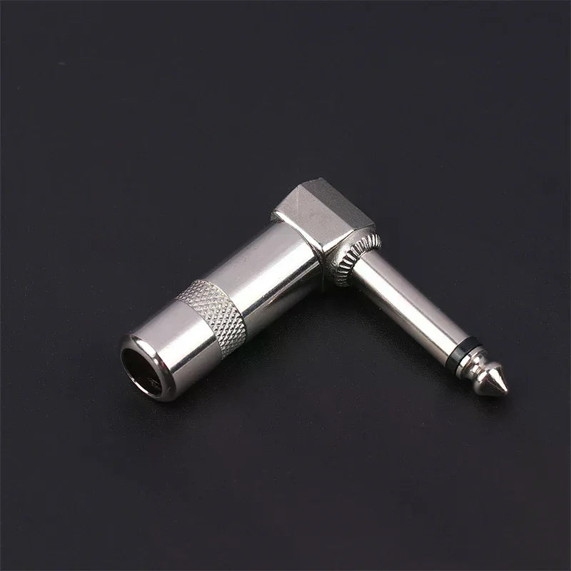 6.35mm Right Angle Mono Audio Jack | 90° Guitar Solder Plug
