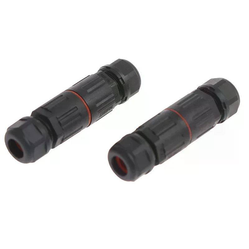 1 Pcs IP68 Industrial Electrical Waterproof Wire Cable Connector 2 Pin 3 Pin Outdoor Plug Socket Straight Quick Screw Connection Oasis Select