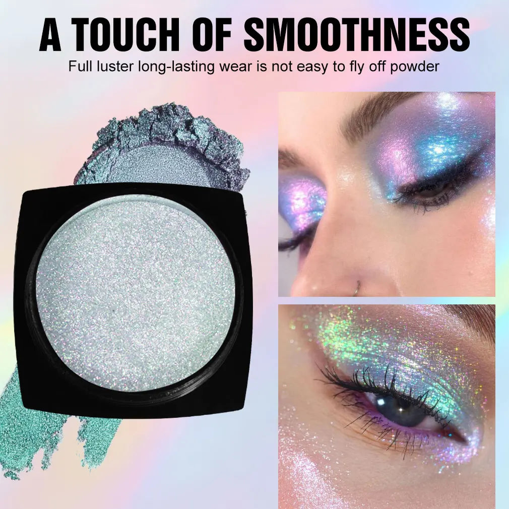 Chameleon Multichrome Eyeshadow – Color-Shifting Pressed Pigment