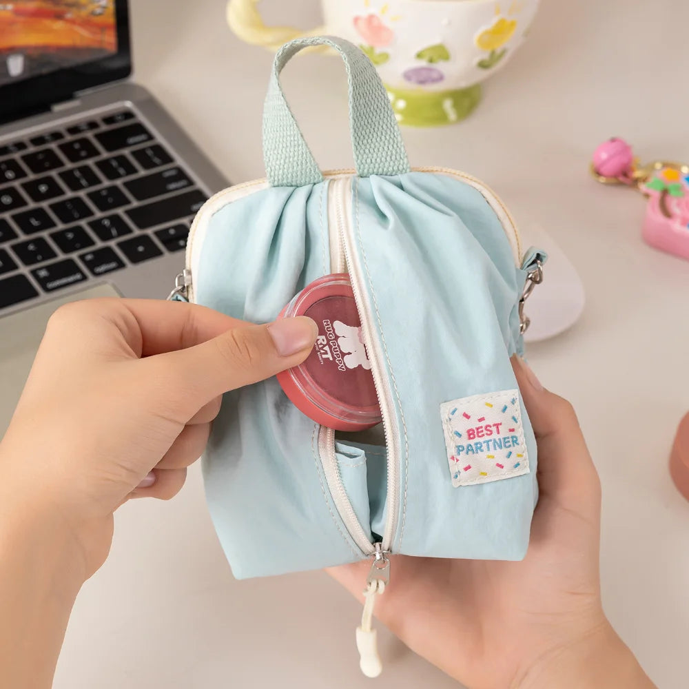 Macaron Mini Travel Bag – Portable Makeup & Cosmetics Organizer