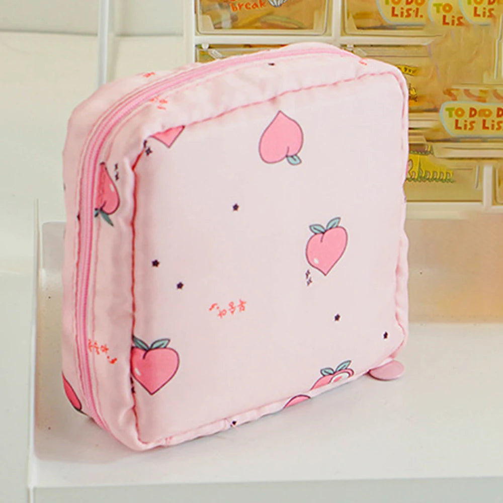 Cartoon Sanitary Pad & Lipstick Storage Pouch | Large Capacity
