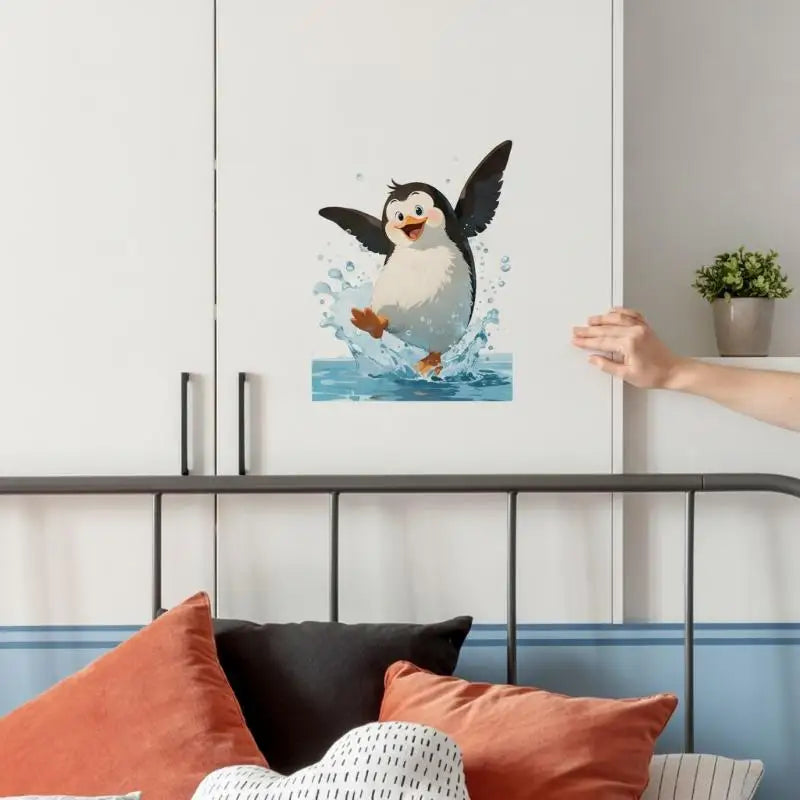 Cute Penguin Waterproof PVC Wall & Bathroom Decal Sticker