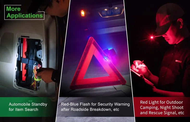 Novelties Lamp Night Lights Led Warning Lamp Police Inspection Chest Clip Blue-Red Flash Portable Shoulder Light Oasis Select