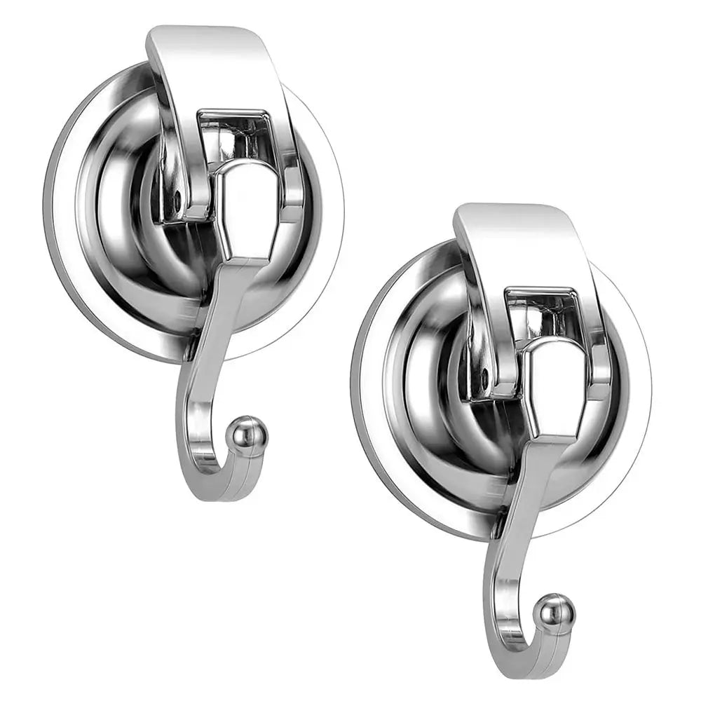 Removable Polished Easy to Install Chrome-Plated Organization Bathroom Shower Suction Cup Hooks Oasis Select