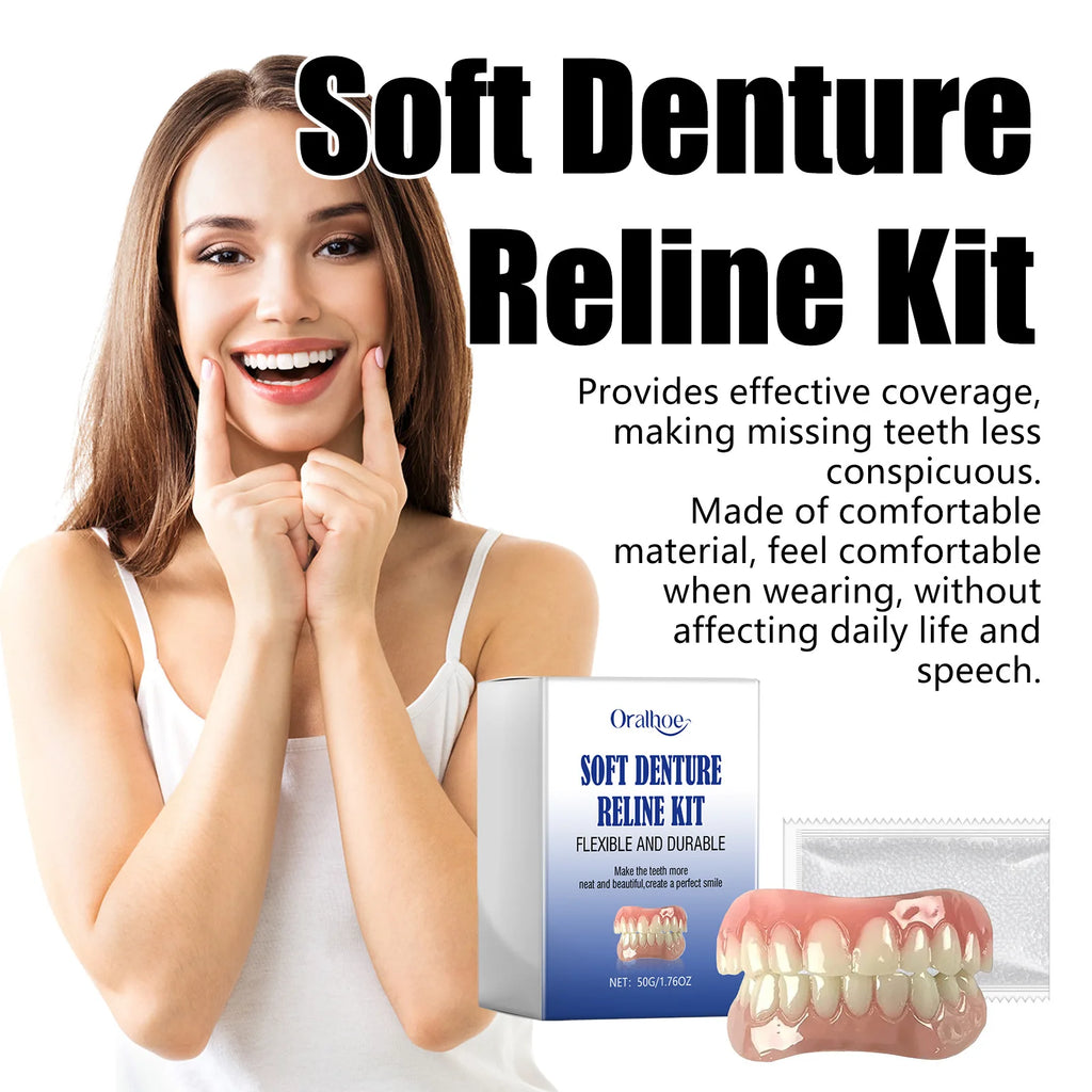 Oralhoe Soft Denture Reline Kit – Temporary Cosmetic Braces Temporary Dental Kit Oasis Select