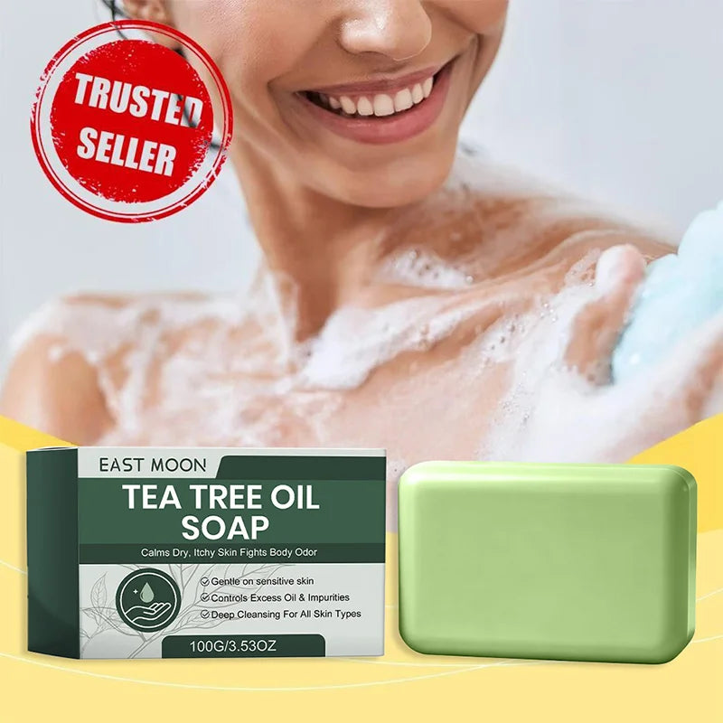 Tea Tree Oil Handmade Soap Cleansing Oil-controlling Facial Body Oasis Select