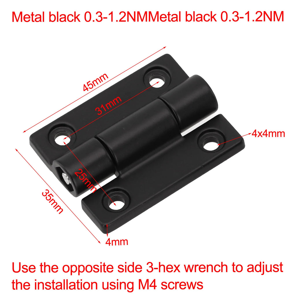 2pcs Door Hinges Cabinet Wooden Box Flat Hinge Adjustable Torque Damping Hinge Shaft Furniture Hardware Accessories Oasis Select