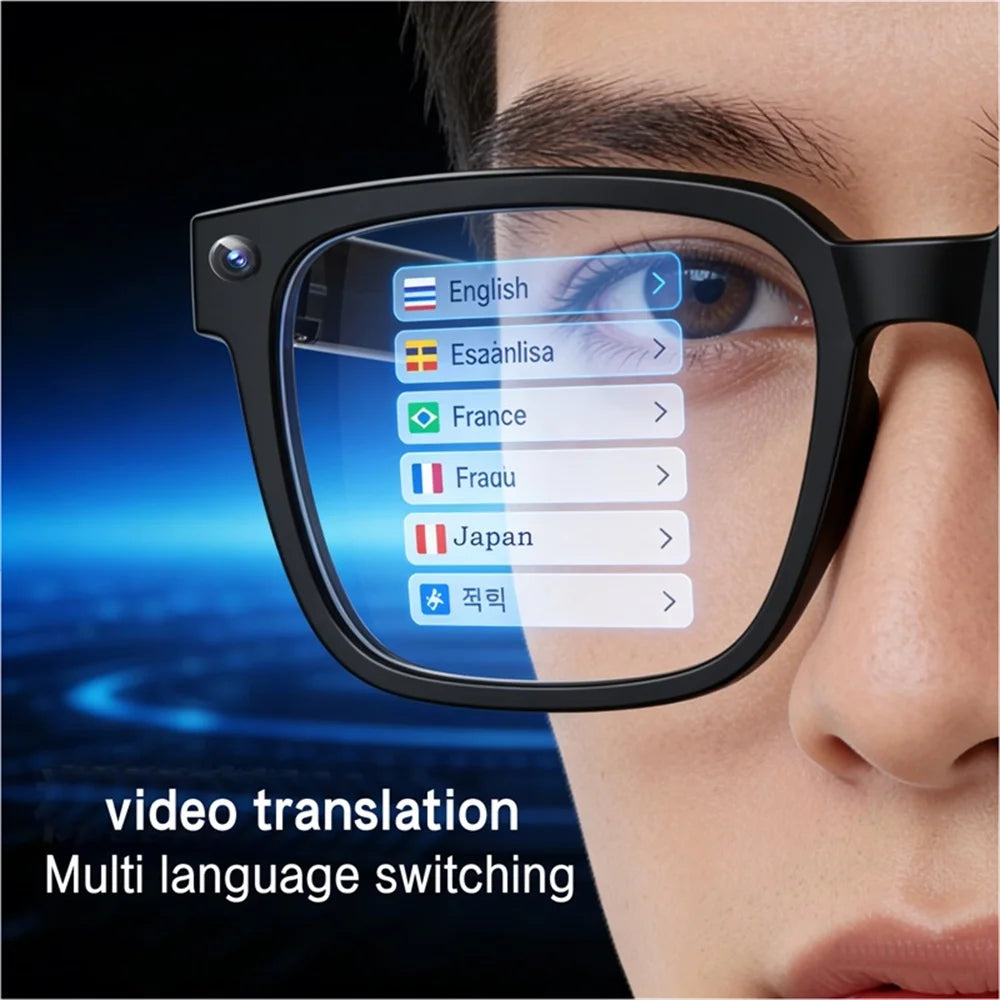 New Intelligent AI Camera Glasses Dialogue Translation HD Call Take photos Video Recording Music Playing Men Women Smart Glasses Oasis Select