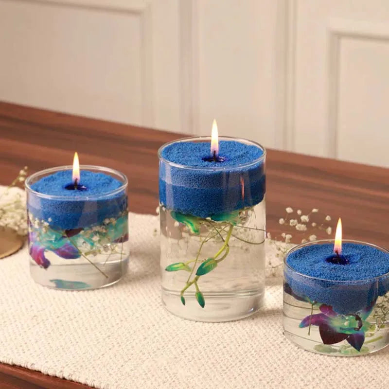 200G 6Colors Sand Wax Ice Flower Wax DIY Candle Making with 20pcs Wick Snowflake Wax Pearl Candles Sand Painting Materials Oasis Select