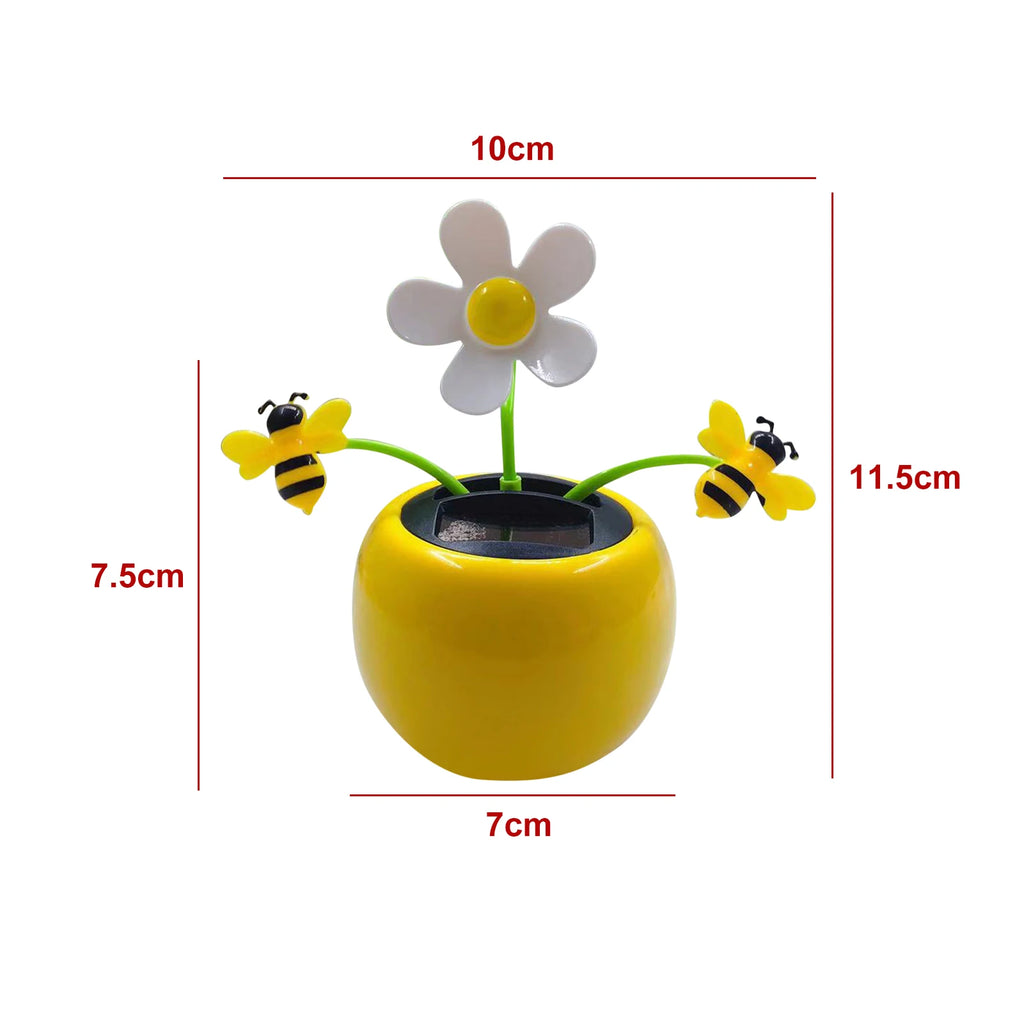 Solar Powered Sunflower Ornaments Dancing Flowers Car Dashboard Solar Automatic Swing Solar Flower Car interior accessories Oasis Select Yellow 02