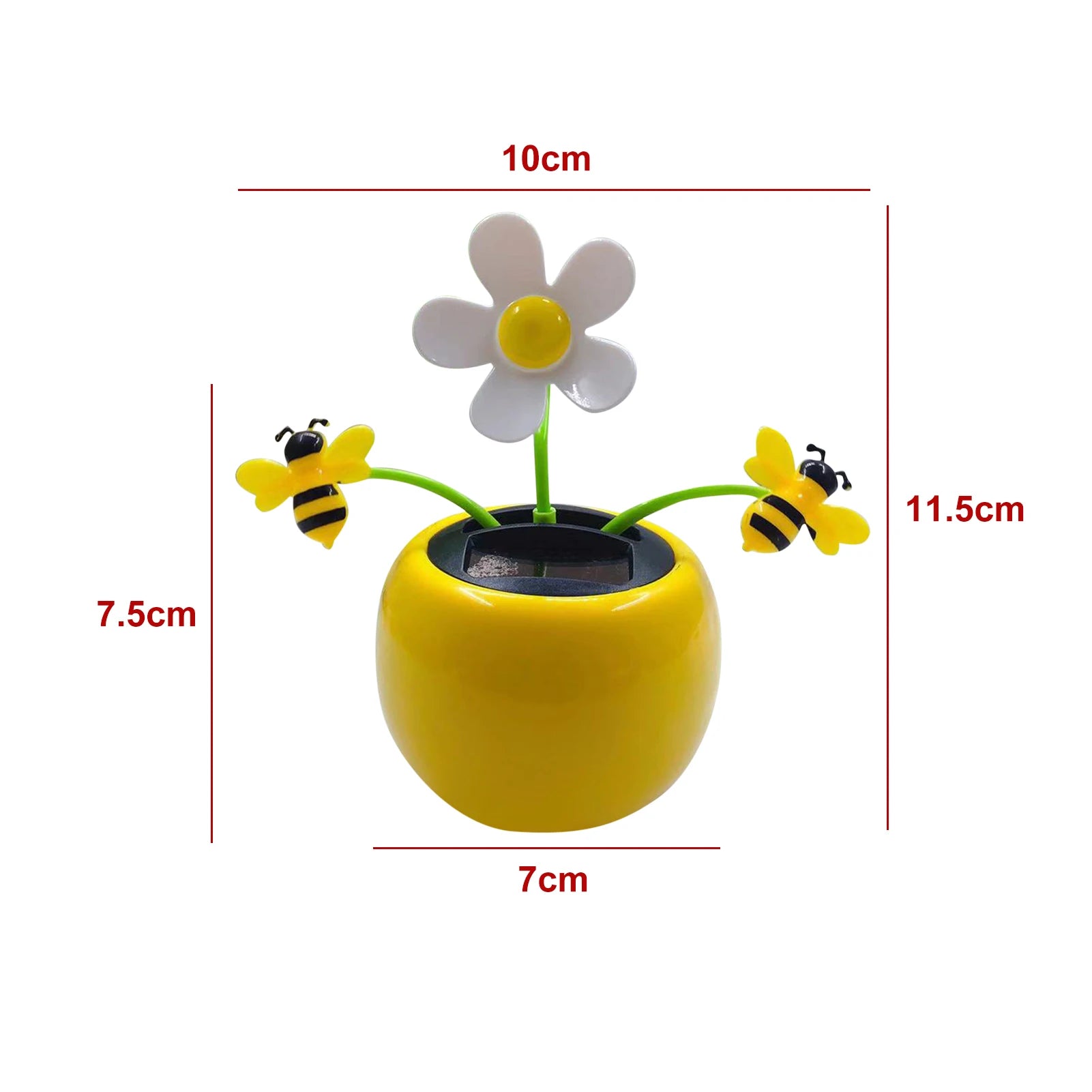 Solar Powered Sunflower Ornaments Dancing Flowers Car Dashboard Solar Automatic Swing Solar Flower Car interior accessories Oasis Select Yellow 02