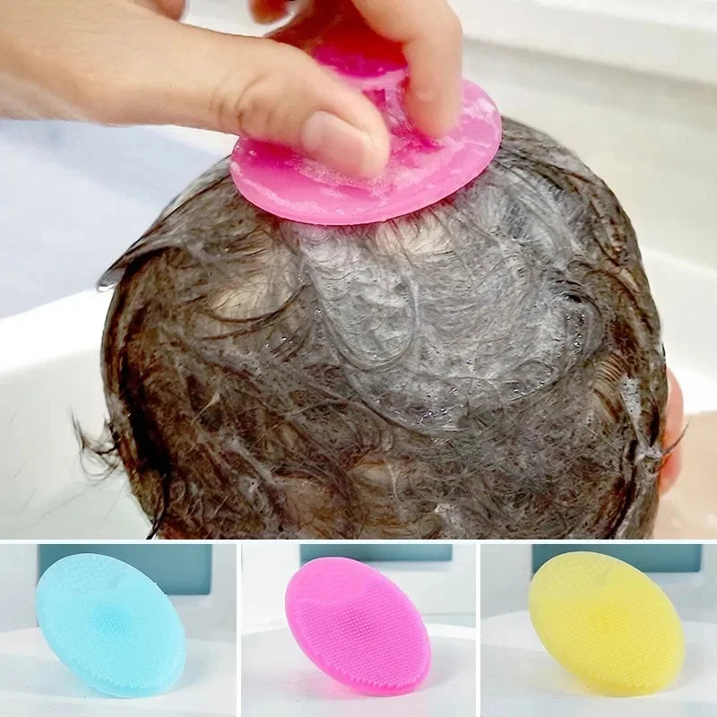 1/2pcs Shampoo Brush for Baby Infant Bathing Soft Silicone Boys Kids Shower Brush Head Hair Washing Massage Brushes Wipe Comb Oasis Select