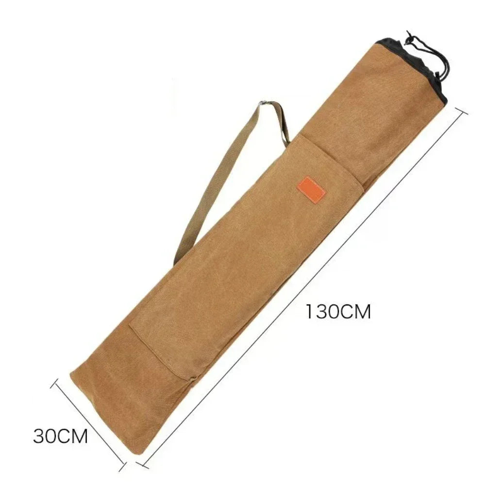 Fishing Rod Carrying Bag 120/130/140cm Canvas Portable Large Capacity Waterproof Storage Bag Fishing Equipment Accessories Oasis Select Brown 130CM