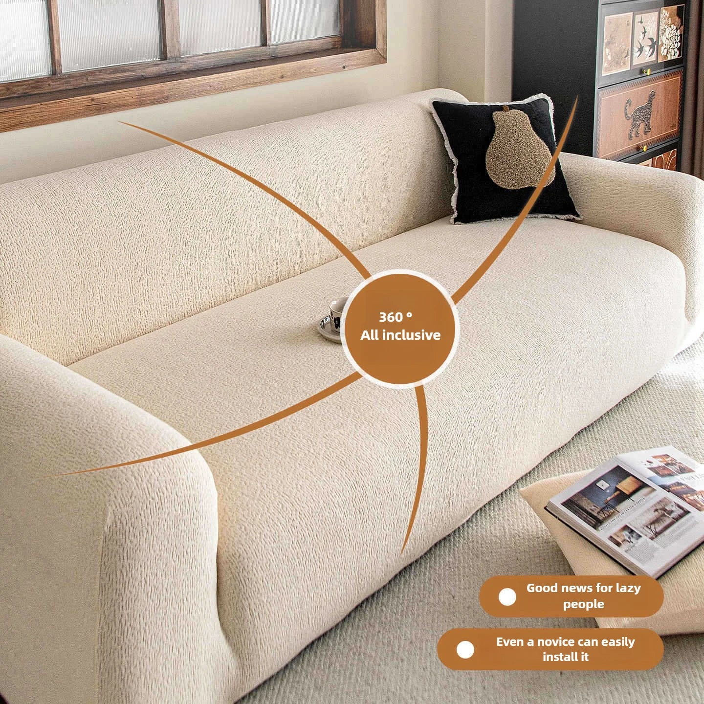 2025 New All-inclusive Sofa Cover Fixed Anti-slip and Anti-cat Scratch Sofa Cover All-season Universal Seat Cushion Oasis Select