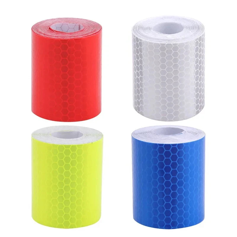 1/2/3pcs Car Reflective Tape Decor Decals Car Warning Safety Reflectante Tape Film Car Reflector Sticker Car Access Exterior 1M Oasis Select