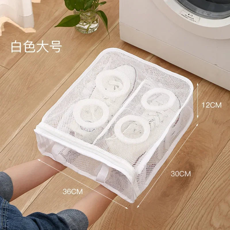 Washing Shoes Bag Cotton Laundry Net Fluffy fibers Easily remove dirt Washing Bags Anti-deformation Shoes Clothes Organizer Oasis Select 1PC