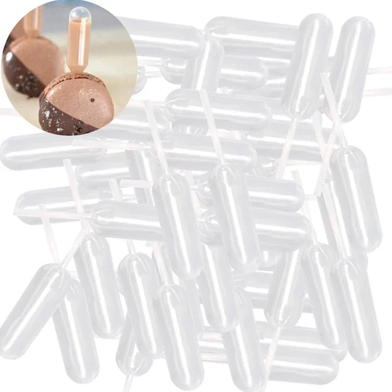 50Pcs Transparent Disposable Straw 4ml for Ice Cream Jelly Milkshake Food Packaging Party Supplies Droppers Oasis Select