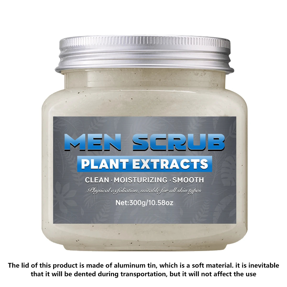 SUYARUN Men's Body Scrub Exfoliator - Deep Cleansing Exfoliation, Oil Control, Dead Skin Removal with Natural Charcoal. Oasis Select 300g