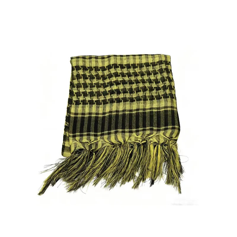 1/2pcs Men Women Scarf Plaid Tartan Lightweight Cotton Keffiyeh Scarf For Winter Square Shawl Scarf Tactical Neck Warmer Cover Oasis Select 1pcs Yellow