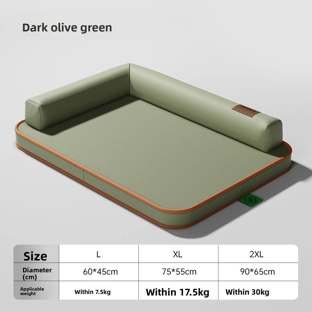 Dog mat suitable for all seasons, medium-sized and large waterproof and tear resistant dog bed, summer removable and washable do Oasis Select green L
