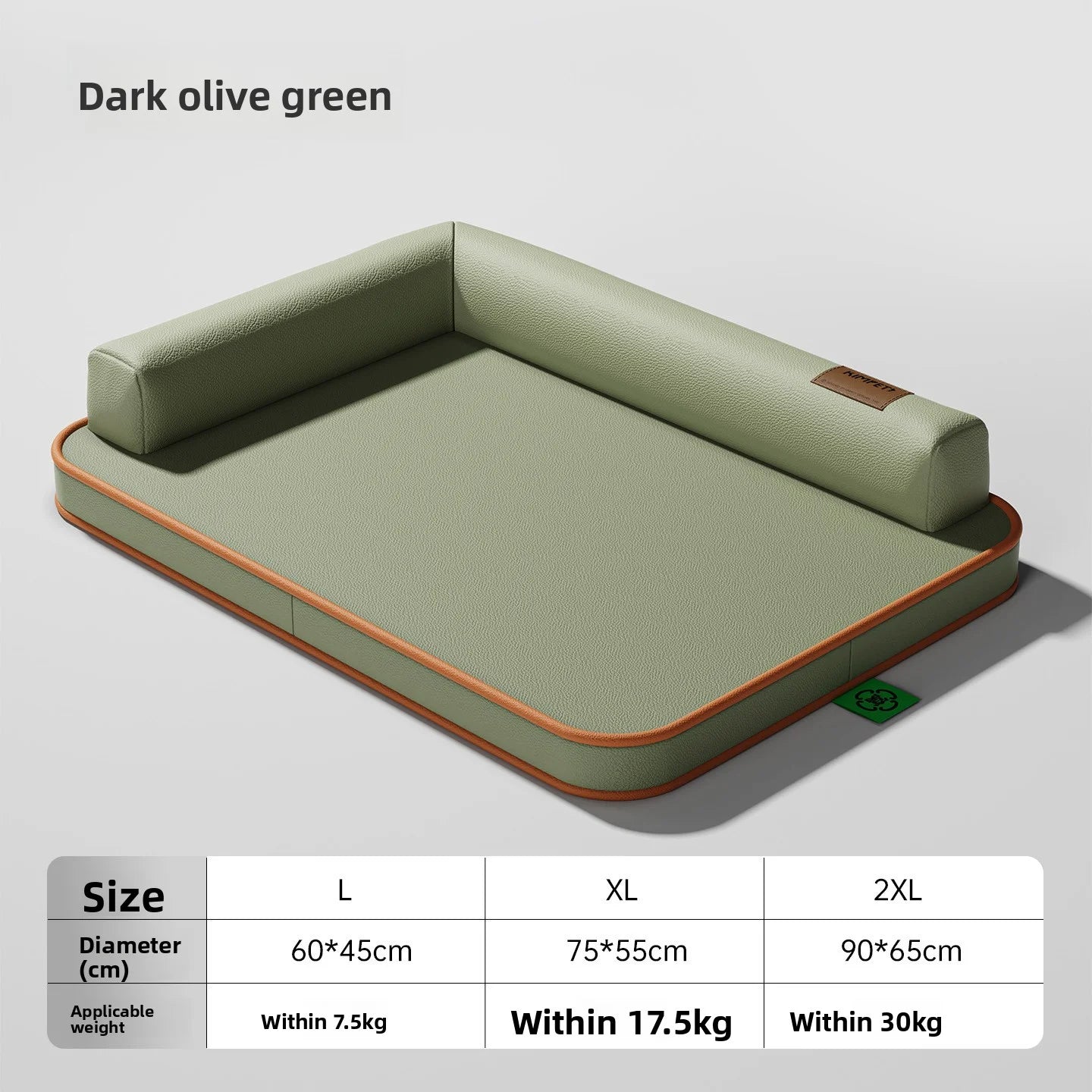 Dog mat suitable for all seasons, medium-sized and large waterproof and tear resistant dog bed, summer removable and washable do Oasis Select green L