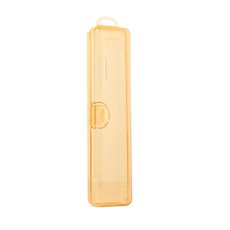 Toothbrush Box Transparent Organizer Case Travel Portable Toothbrush Holder Plastic Toothpaste Box Storage Container Oasis Select Yellow