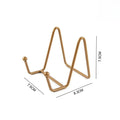 1pcs Minimalist Metal Display Stand Universal Iron Holder for Plates, Photos, Books & Art Decor for Home & Office Oasis Select Small gold