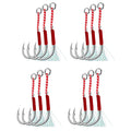 3-18pcs High carbon steel single hook Carbon SteeAngle Barbed Thread Feather Lure Fishing TackleSlow Jigging Sea Pesca Fishhook Oasis Select 12pcs 11