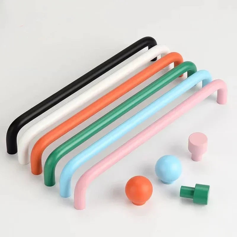 Colorful Kitchen Cabinet Handles 128mm Knobs and Handles for Drawer Cupboard Children's Room Closet Pull Furniture Handle Oasis Select