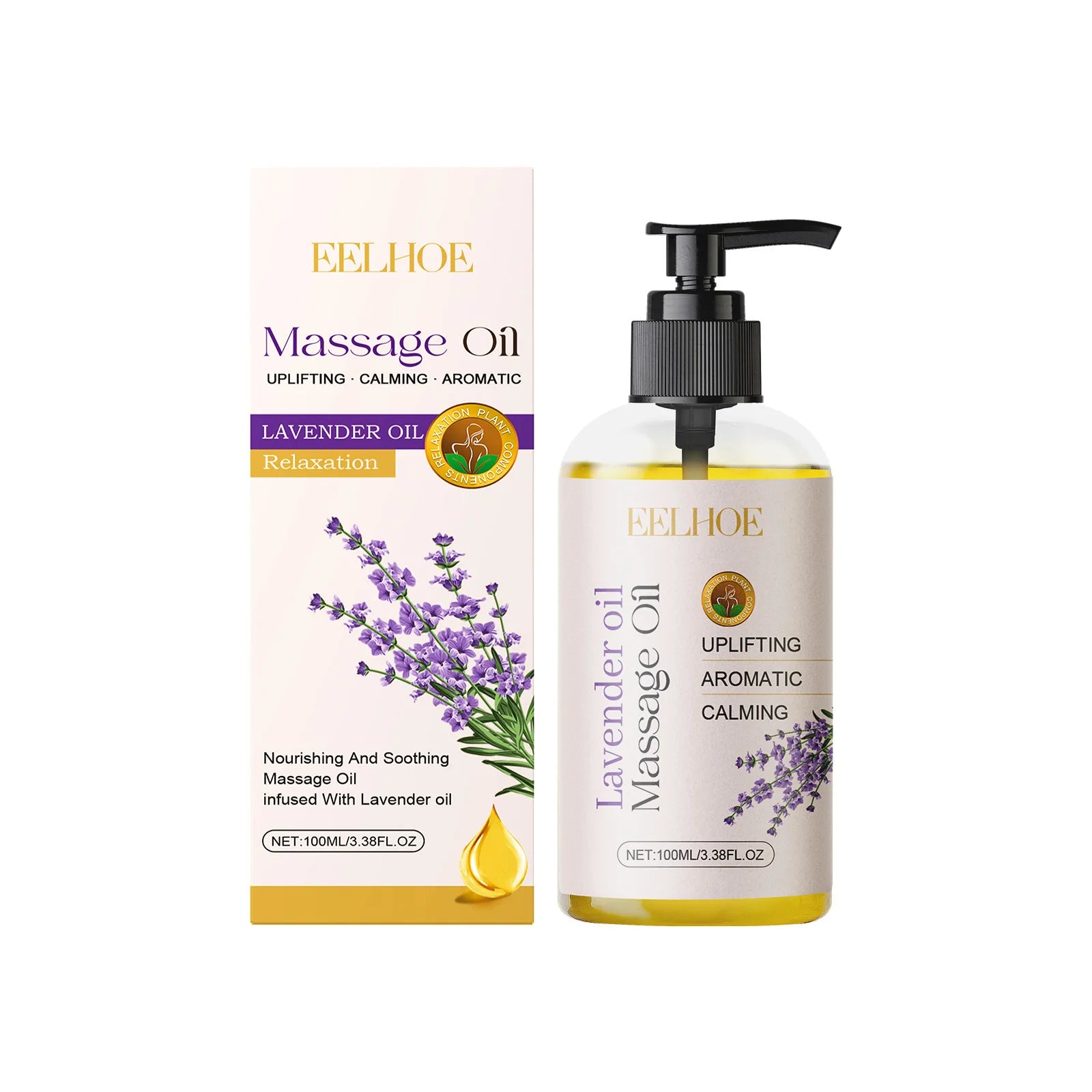EELHOE Body Oil – Massage, Muscle Relief & Firming 100ml Massage Body Oil Oasis Select lavender