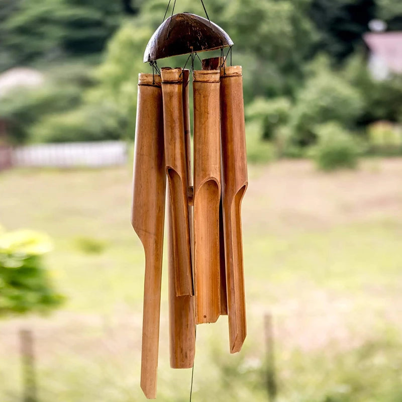 Bamboo Wind Chimes – Outdoor Garden Patio Wall Hanging Decor