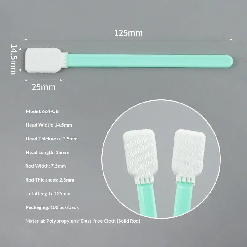 100-Pack Foam Swabs – Inkjet Printhead & Screen Cleaning Sticks