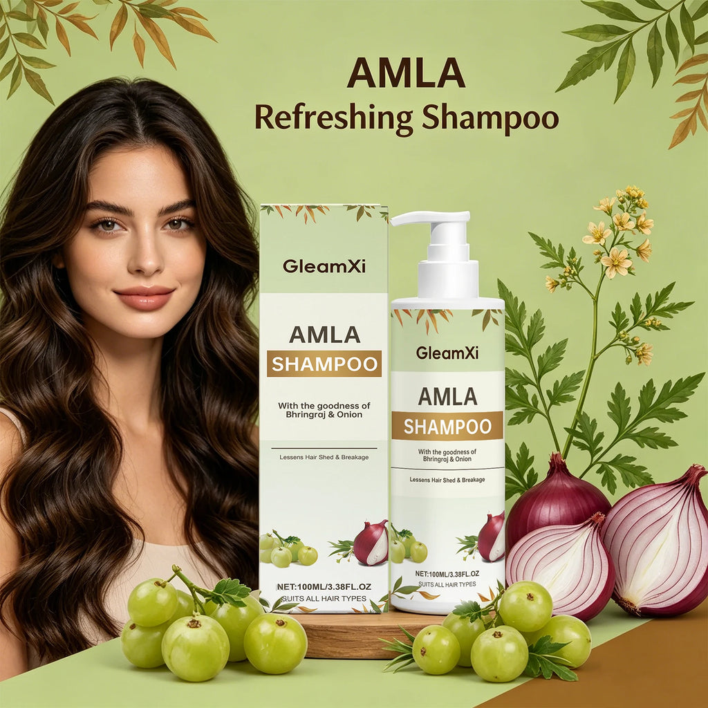 Gleamxi Amla Onion Bhringraj Strengthening Shampoo 100ml
