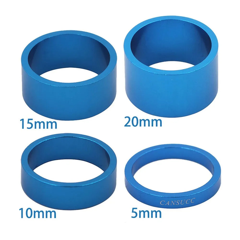 Fork Headset Spacer Front Headset Spacer Stem 1 Set Aluminum Alloy Bicycle Bike Black/Red/Blue/Silver/Gold 34mm Oasis Select Blue