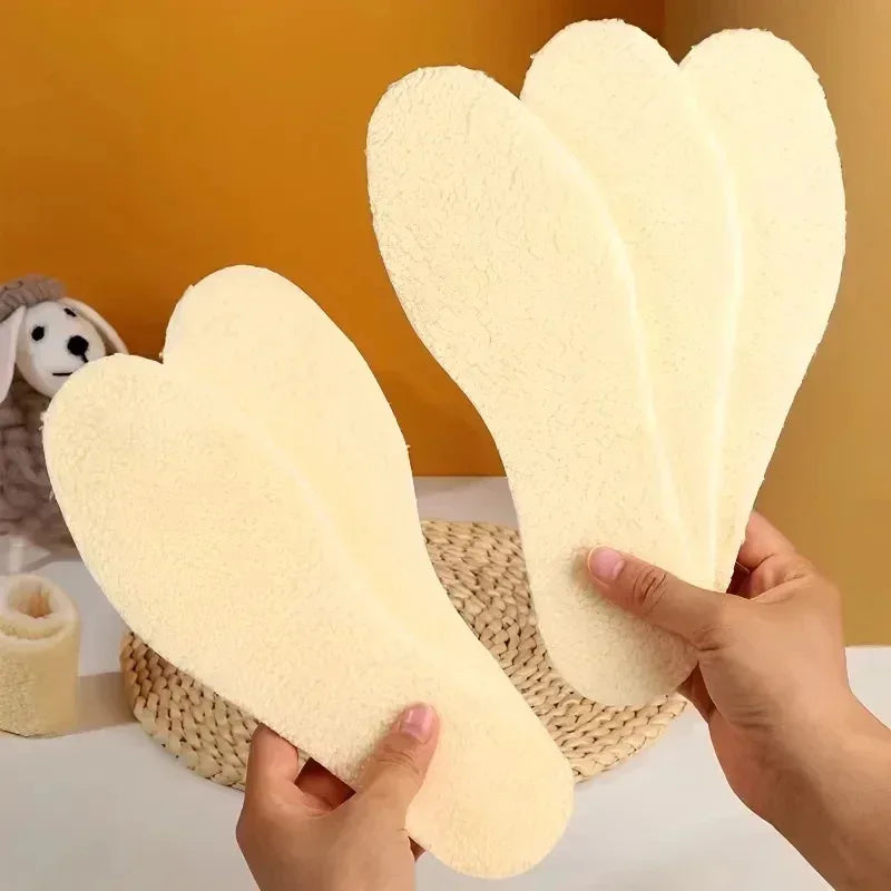 1-6pair Lamb Fleece Insoles Men Women Winter Keep Warm Insole Soft Wool Thicken Shoepad Cashmere Shoes Insert Thermal Shoe Pads Oasis Select