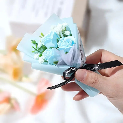 1 Mini Rose Bouquet, with good wishes, Valentine's Day, Mother's Day, Teacher's Day gifts, Artificial roses Oasis Select