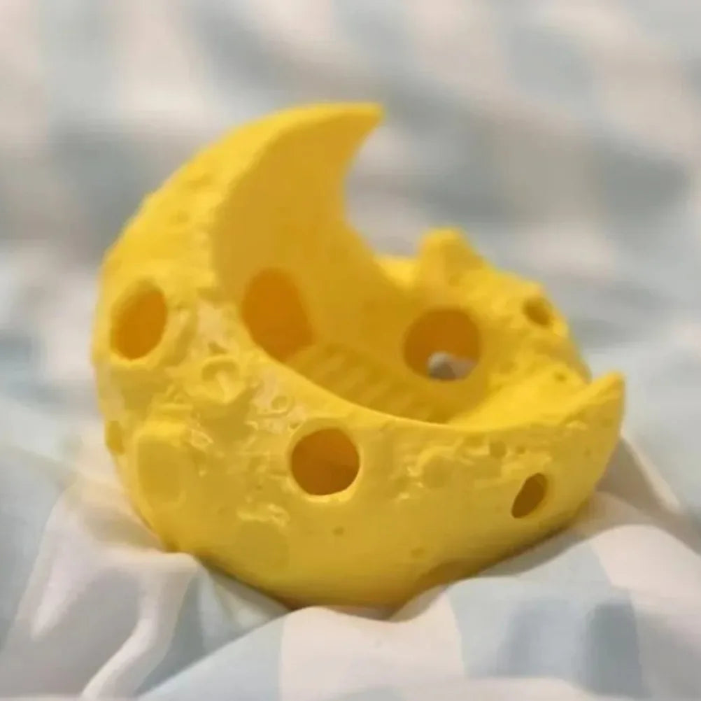 Moon Shape Aquarium Hideout Ornament 3D printing Fish Tank hideout Sinking Decor for Betta Guppy Shrimp Safe Shelter Oasis Select