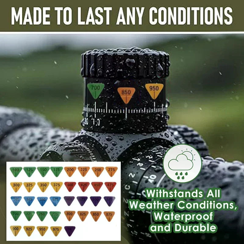 6/10 Sheets Rifle Scope Turret Stickers, Rifle Scope Turret Tags For Long Range Shooting Hunting, Fit Most Scope Caps Oasis Select