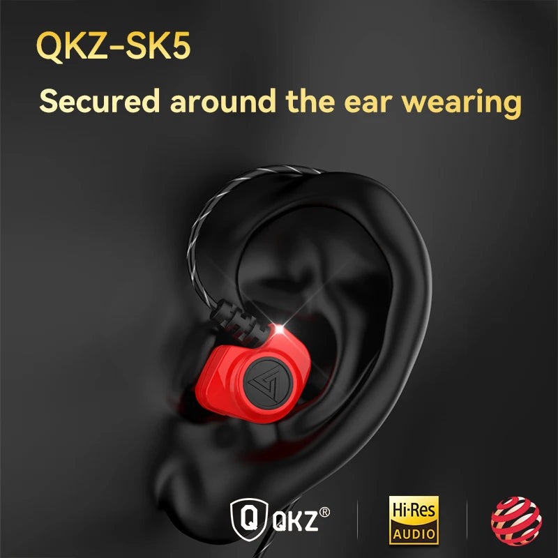 Original QKZ SK5 Wired Earphones In-ear 3.5mm AUX With MIC Noise Reduction HD Call HIFI For Game Music Sports Fashion Design Oasis Select