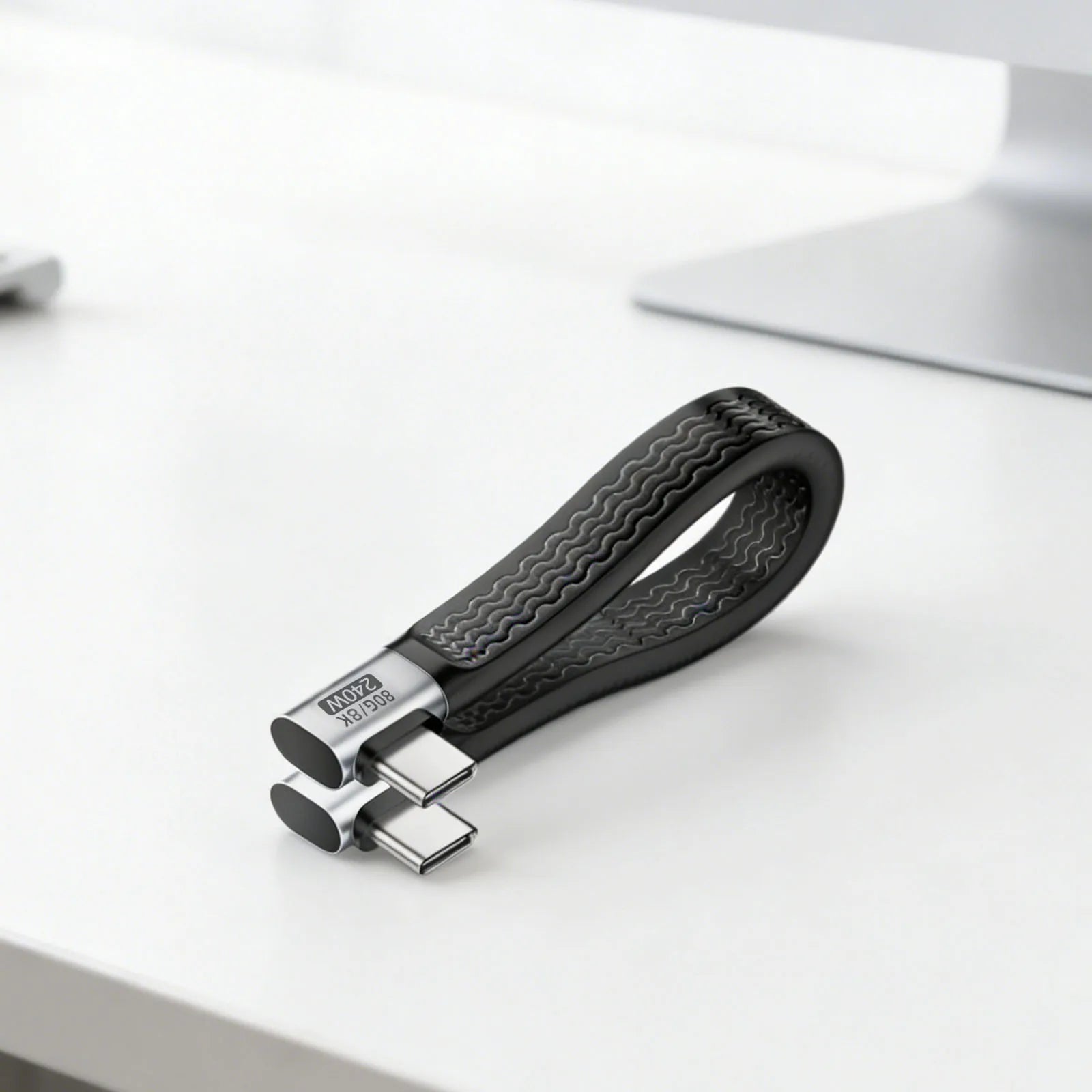 USB4 Type-C Flat Cable 240W 80Gbps 8K 60Hz – 13cm Short USB-C Charging Cable Oasis Select United States