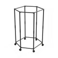 Hexagon Rotating Floor Clothes Rack Dormitory Coat Hanger Stand Indoor Drying Rack Movable Garment Organizer Hat Stand Oasis Select black