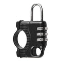 Helmet Lock 3 Digit Password Motorcycle Bicycle Lock Anti-theft Scooter Helmet Lock Parts For 2.2-2.8cm Handlebar Diameter Oasis Select A