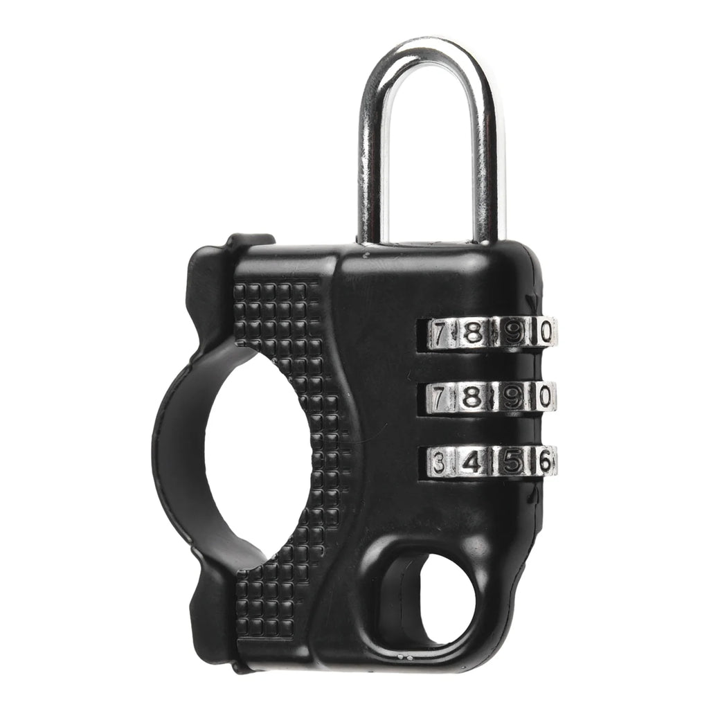 Helmet Lock 3 Digit Password Motorcycle Bicycle Lock Anti-theft Scooter Helmet Lock Parts For 2.2-2.8cm Handlebar Diameter Oasis Select A